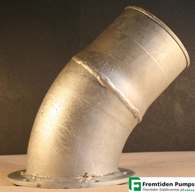 Bøjning 6" 45º flange og slangestuds
